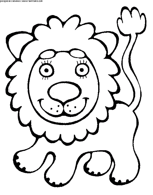 раскраски лев